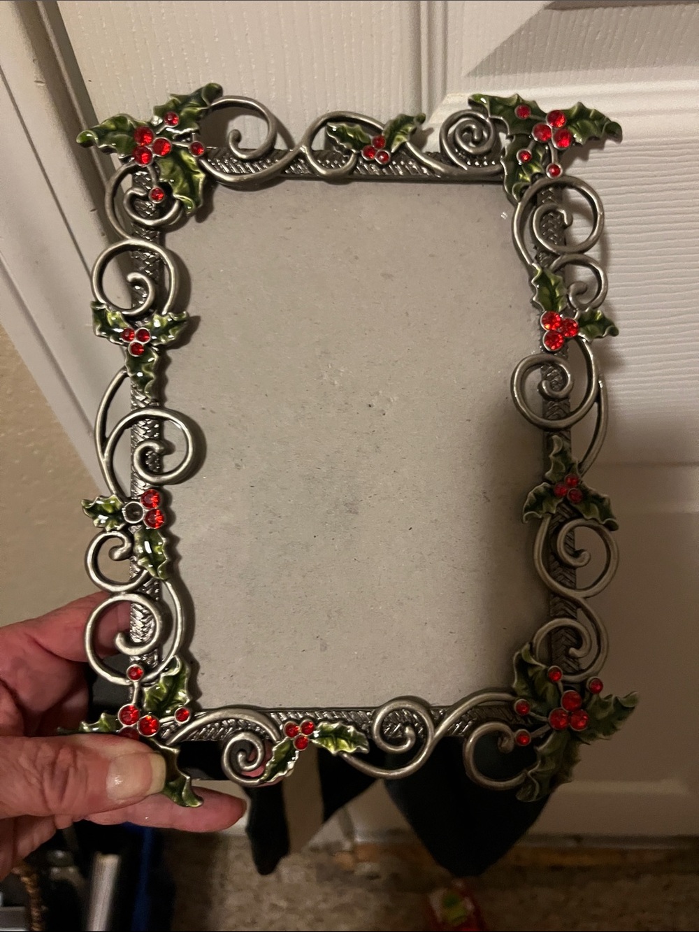Holiday Holly Decorative Picture Frame - Green and Red